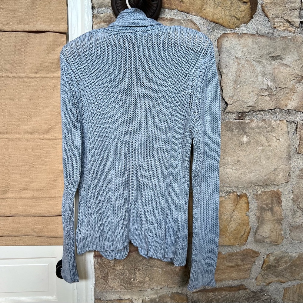 Vintage J Jill shawl collared cardigan in a soft blue - Picture 7 of 7